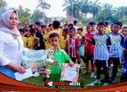 Ketua PWI Labuhanbatu Erni Manja Hasibuan Apresiasi Danyonif 956/SBA, Peduli Bibit Sepakbola Usia Dini