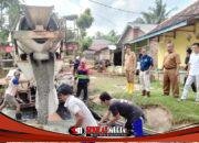 Jalan 150 Meter Penghubung Ekonomi Warga Dusun IV Supat Timur Padukan Tenaga Dan CSR Untuk Pengecoran