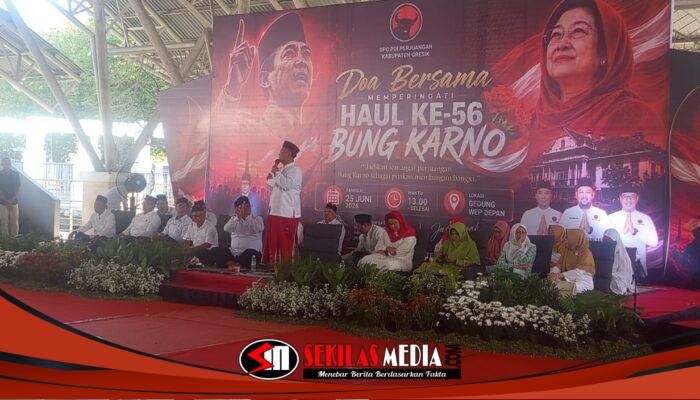 Haul ke-56 Bung Karno, Ratusan Kader PDI Perjuangan Gresik Gelar Doa Bersama dan Santuni Anak Yatim