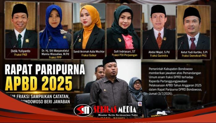Rapat Paripurna APBD 2025: Enam Fraksi Sampaikan Catatan, Pemkab Bondowoso Beri Jawaban