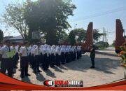 Koramil 0815/13 Kutorejo Tanamkan Disiplin dan Karakter Siswa Baru SMAN 1 Kutorejo Lewat Materi PBB