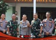 Perkuat Soliditas TNI-Polri, Kapolres Mojokerto Silaturahmi ke Denpom V/2 Mojokerto