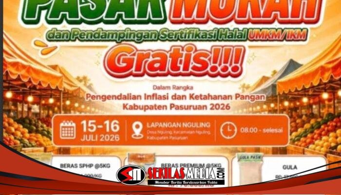 Kolaborasi Membangun Ekonomi Kerakyatan, Pemkab Pasuruan Hadirkan Festival Pasar Murah dan Sertifikasi Halal Gratis