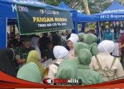 Bazar Pangan Murah Persit Kodim Bojonegoro Meriahkan Pembukaan TMMD 129 di Kesongo Kedungadem