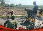 Usai Dibongkar Paving Lama, Jalan Dusun Mundu Dicor Satgas TMMD 129 Bojonegoro