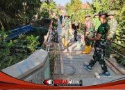 Permudah Akses Masyarakat, Satgas TMMD 129 Bojonegoro Bangun Jembatan Dusun Mundu