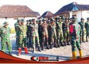 Awali Pekan Kedua, SST-1 SSK Satgas TMMD 129 Bojonegoro Gelar Apel Pagi