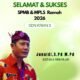 Selamat & Sukses SPMB dan MPLS Ramah 2026 SDN Krian 3