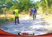 TMMD 129 Bojonegoro: Kejar Target, Pembangunan Jalan Cor Beton Dusun Mundu Capai 30 Persen