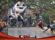 Satgas TMMD 129 Bojonegoro ‘Ngebut’ Cor Jalan Kedungpandan