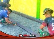 Satgas TMMD 129 Bojonegoro Percepat Pemotongan Besi Jembatan Brang Etan, Hadiah Spesial bagi Warga Kesongo