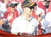 Semarak HUT Ke-81 RI, Bendera Merah Putih 1.000 Meter Meriahkan Pembukaan Peringatan di Mojokerto