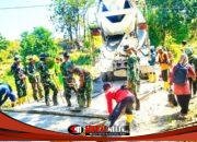 Pengecoran Jalan Kedungpandan Tuntas, Satgas TMMD 129 Bojonegoro Siap Geser ke Dusun Mundu