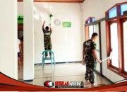 Sentuhan Jiwa di Balik Beton: Satgas TMMD 129 Bojonegoro bersama Warga Kesongo Bersih Bersih Lingkungan Masjid