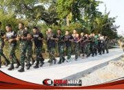 TMMD 129 Bojonegoro: Binsik Sore di Jalan Beton Baru Kedungpandan, Menjaga Fisik Sekaligus Hati Rakyat