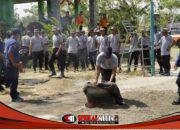 TMMD 129 Bojonegoro: Satlinmas Kesongo Dibekali Mental Baja Padamkan Api