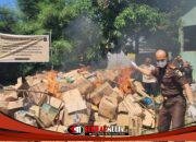Kejari Asahan Musnahkan Barang Bukti 120 Perkara, Termasuk Lebih dari 3 Kg Sabu