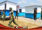 Panas Terik Tak Masalah! Satgas TMMD 129 Bojonegoro Gotong ‘Lapak Masa Depan’ Demi UMKM Kesongo