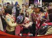 Ning Ita Lepas Kontingen Jambore Nasional XII Kota Mojokerto