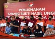 Polda Sumsel Gagalkan Peredaran Narkoba, 2.665 Gram Sabu Dan 196 Ekstasi Dimusnahkan