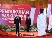 Kukuhkan Paskibraka, Mas Dhito : Jadilah Contoh dan Jaga Ideologi Pancasila