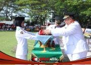 Bupati Asahan Pimpin Upacara Pengibaran Bendera HUT ke-81 RI di Alun-Alun Rambate Rata Raya