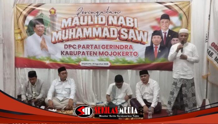 Maulid Nabi di Kantor Gerindra Mojokerto, Hidayat Ajak Kader Teladani Kepemimpinan Rasulullah