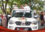 Karnaval Budaya Kembangbelor Meriah, Polsek Pacet Kawal Acara hingga Malam