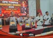 Polres Blitar Ungkap 10 Kasus dalam Operasi Tumpas Narkoba Semeru 2026