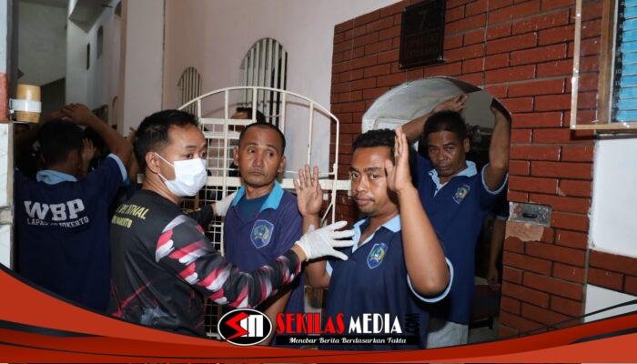 Razia Insidentil, Lapas Mojokerto Perketat Pengamanan dan Amankan Barang Terlarang