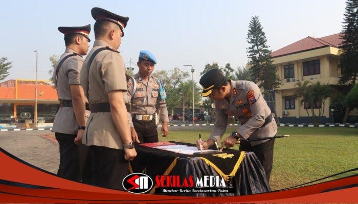 Sertijab Dua Kapolsek, Polres Mojokerto Dorong Penguatan Kinerja dan Kamtibmas