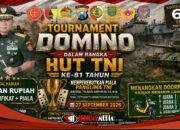 Semarak HUT ke-81 TNI, Kodim Mojokerto Gelar Tournament Domino Rebutkan Piala Panglima TNI