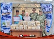 Sambut HUT TNI ke-81, PG Pesantren Baru dan Kodim Kediri Gelar Pasar Murah di SLG Kediri