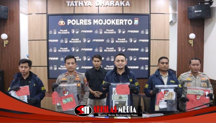 Polres Mojokerto Bongkar Rangkaian Curanmor, Empat Tersangka Ditangkap