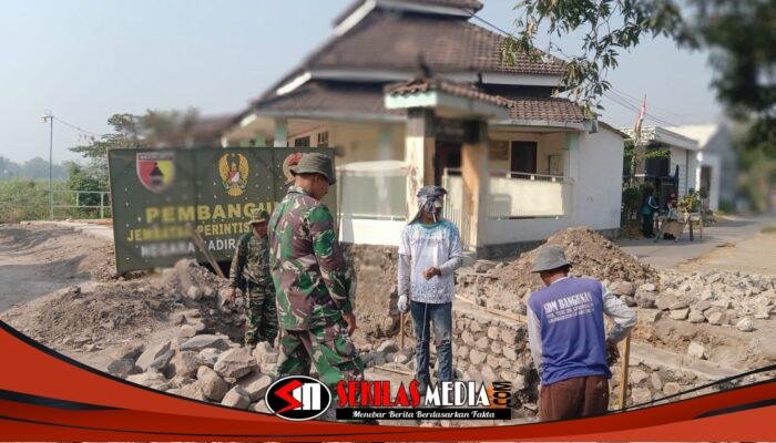Gotong Royong TNI dan Warga, Pembangunan Jembatan Beton Garuda Tahap VII Terus Berlanjut