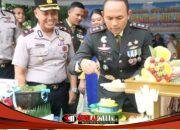Soliditas TNI-Polri, Polres Labuhanbatu Beri Kejutan untuk Dandim 0209/LB Letkol Kav Hanung Kaptiaji di HUT ke-81 TNI