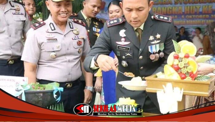 Soliditas TNI-Polri, Polres Labuhanbatu Beri Kejutan untuk Dandim 0209/LB Letkol Kav Hanung Kaptiaji di HUT ke-81 TNI