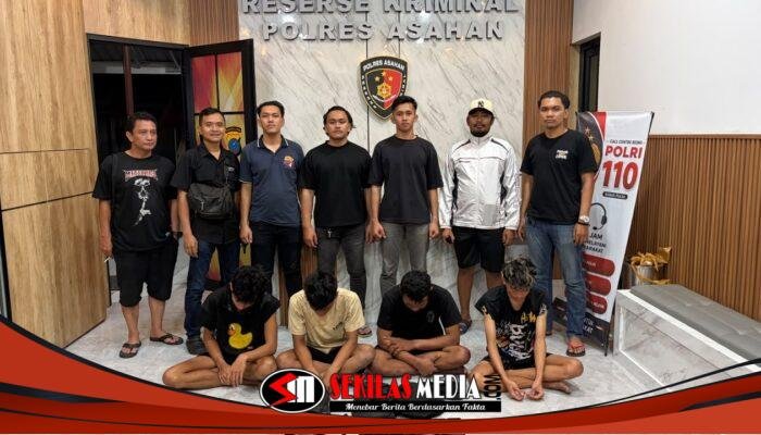 Tim Jatanras Polres Asahan Amankan 4 Pelaku Pencurian Modus Tuduhan, Kerugian Korban Capai Rp30 Juta