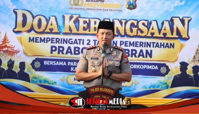Polres Mojokerto Perkuat Persatuan Lewat Doa Kebangsaan Dua Tahun Prabowo-Gibran