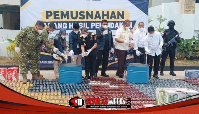 Musnahkan Puluhan Juta Rokok Ilegal, Bea Cukai Sumbagtim Selamatkan Potensi Negara Rp 20,5 Miliar