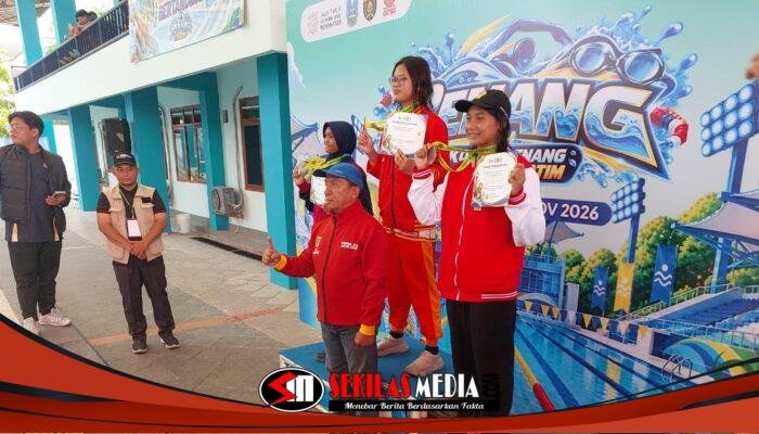 Baiq Aisyah Buka Perolehan Medali Kota Mojokerto dengan Emas dari Cabor Renang di POPDA XV Jatim